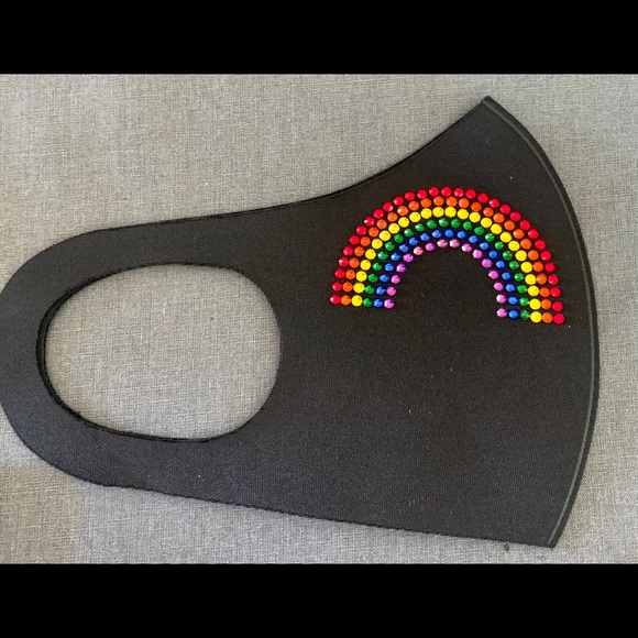 COPY - Rainbow Rhinestone Mask - Picture 2 of 2